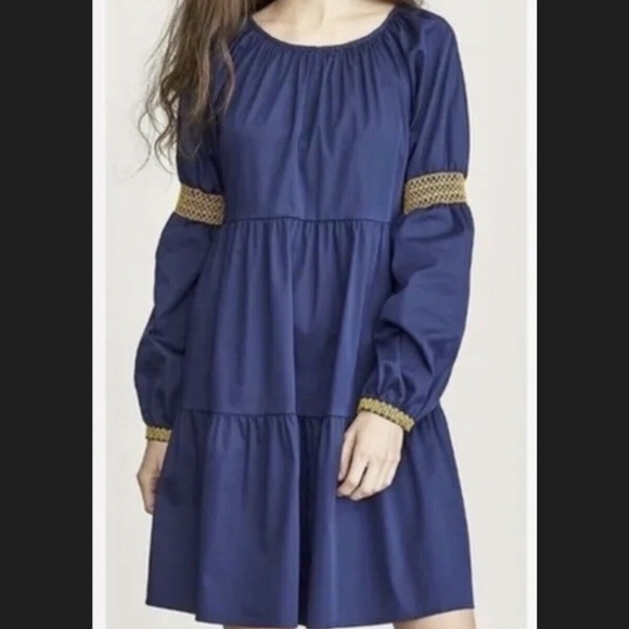 Elizabeth and James Dresses & Skirts - Elizabeth and James Navy Tiered Peasant Mini Dress